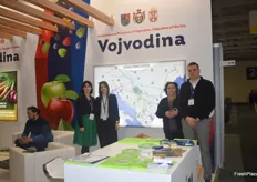 The Vojvodina Development Agency was here with the Serbian companies to promote the produce from their region. On the picture from left to right: Vlastimira Stankovic, Tijana Mirkovic, Sanda Emini and Darko Buljesevic.